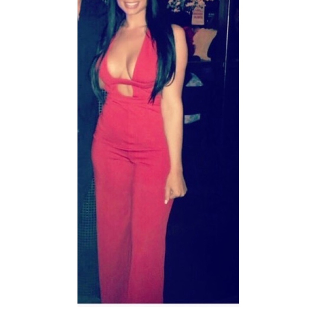 Red jumpsuit